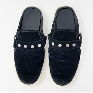 Rebecca Minkoff Sonia Suede Stud Slip on Sneaker Mule Size 8